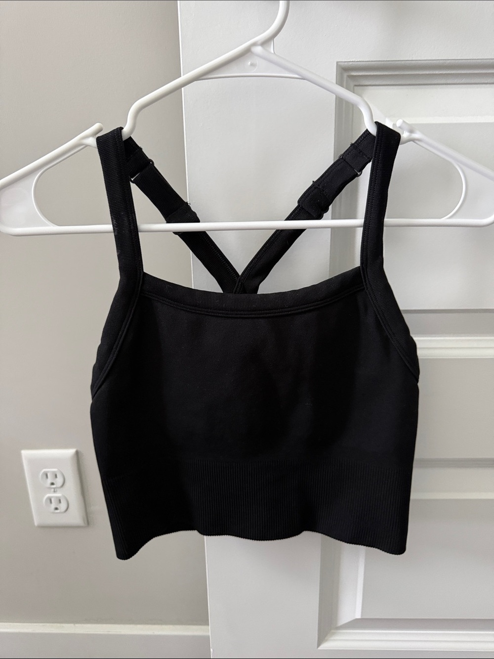 Tna Black Cropped Tank Top with Crossback Straps